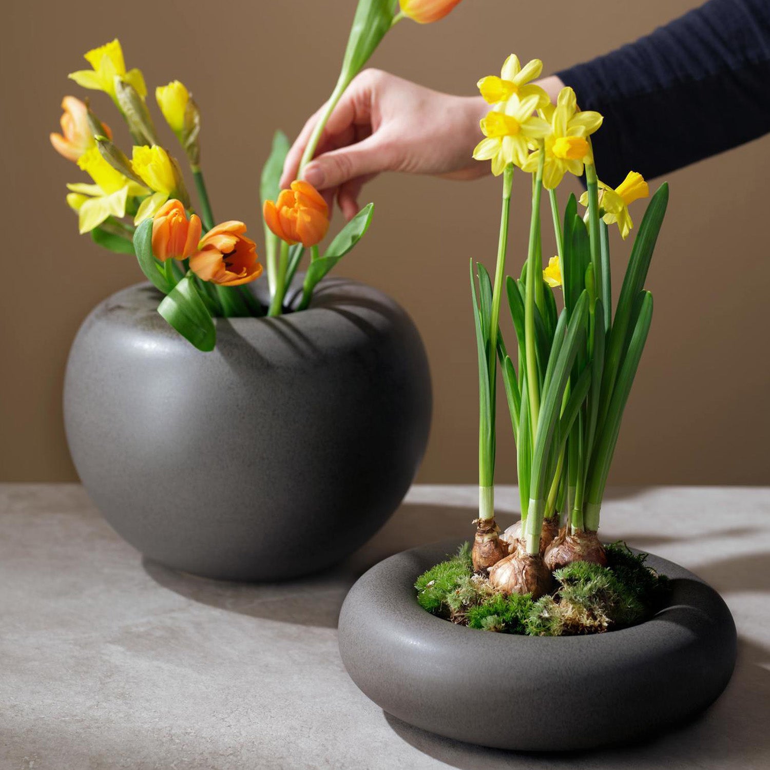 Stone Vase H18cm / Living Talk Decor リビングトークデコール