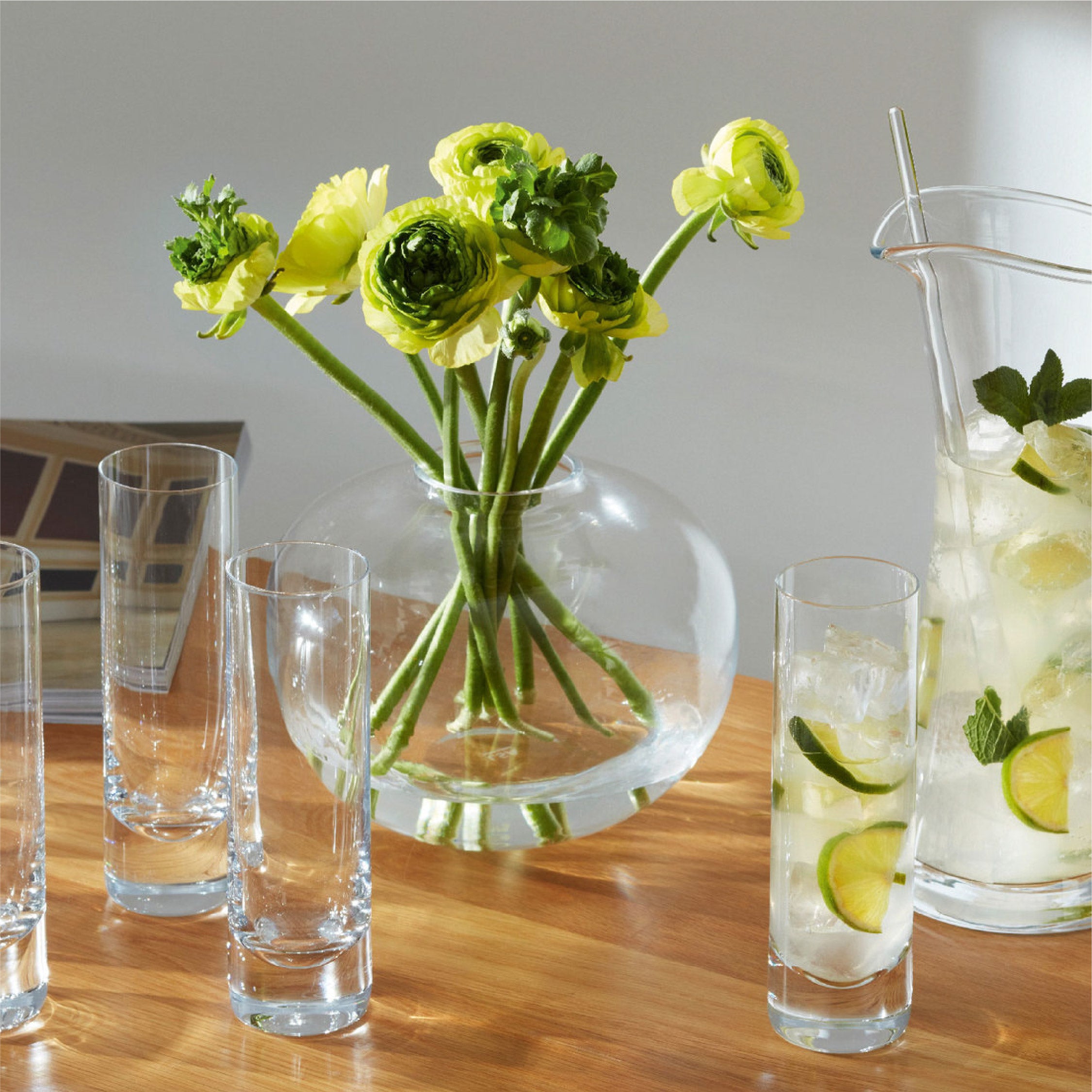 美品 LSA KROSNO ポーランド製 ガラス 花瓶 フラワーベース