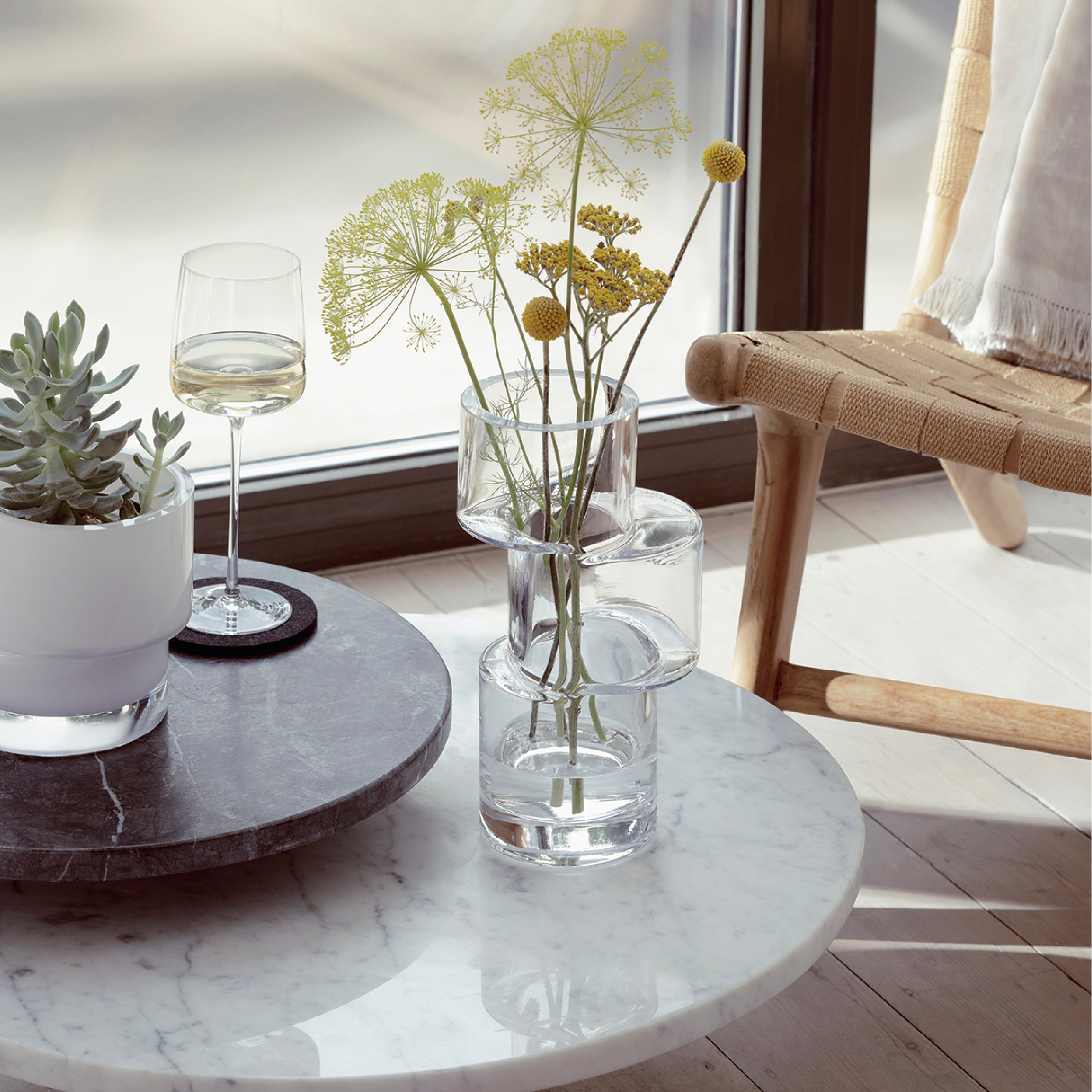 TIER ティア Vase H26cm（クリア） / LSA international エルエスエー