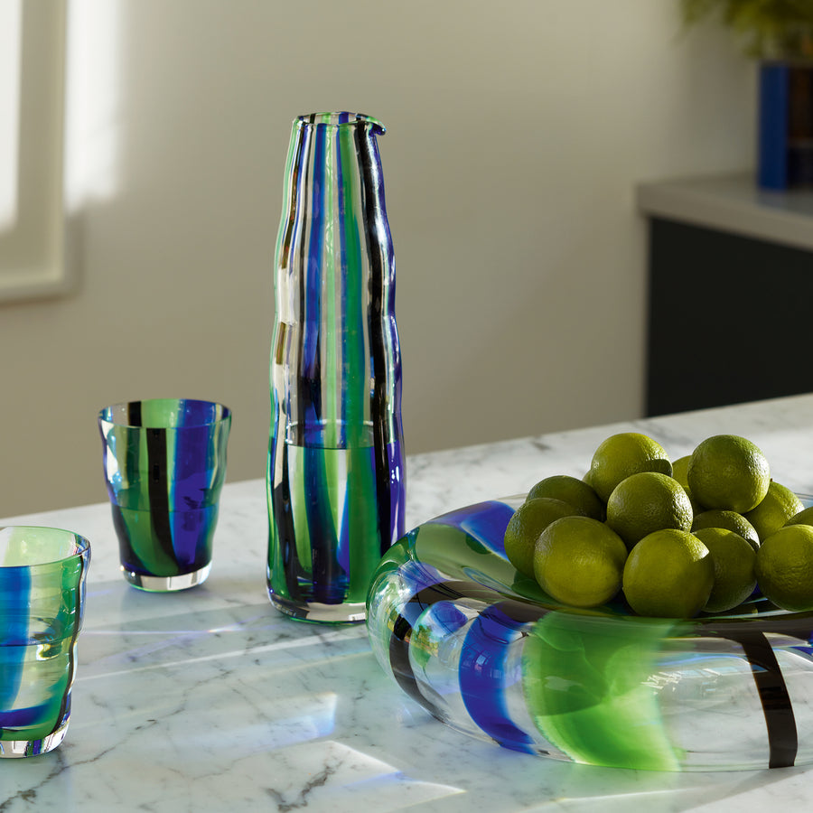 Folk Carafe Vase  H30cm（Black/Blue/Green）