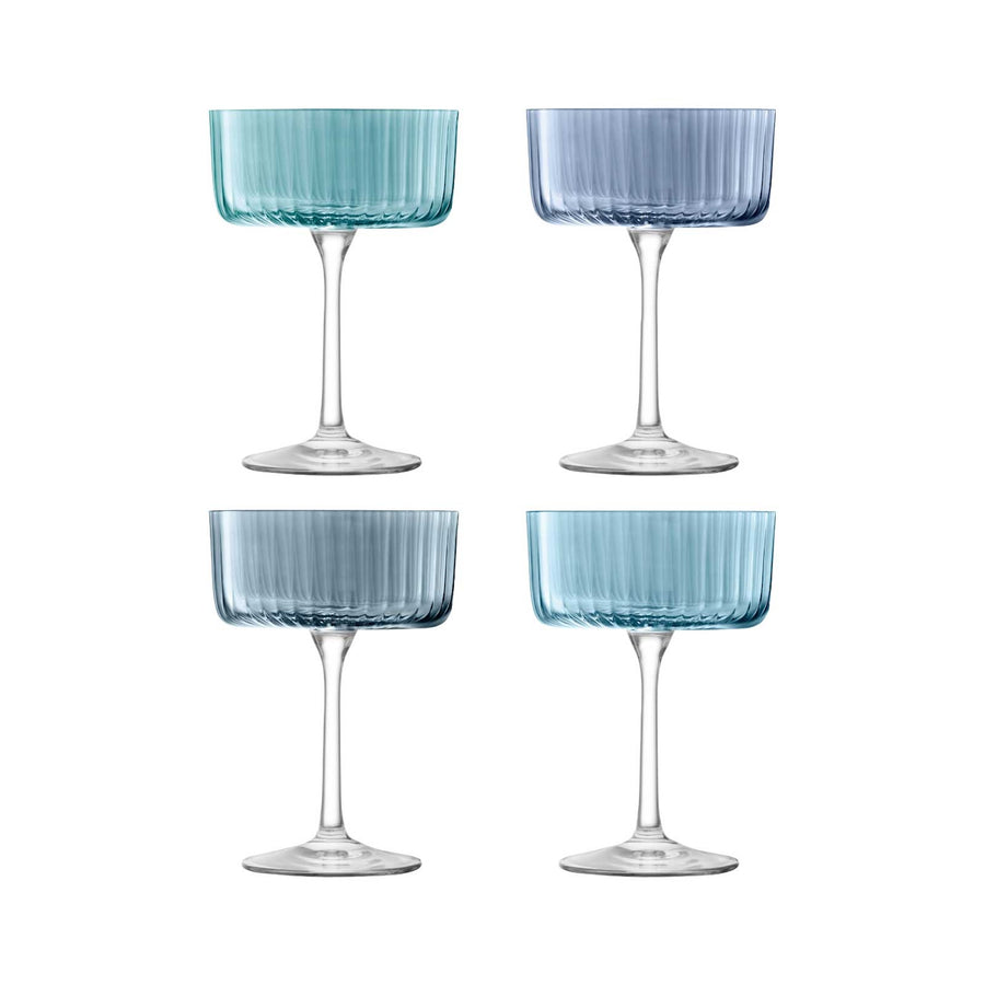 GEMS ジェムズ Champagne / Cocktail Glass 230ml ×4（アソート サファイア）