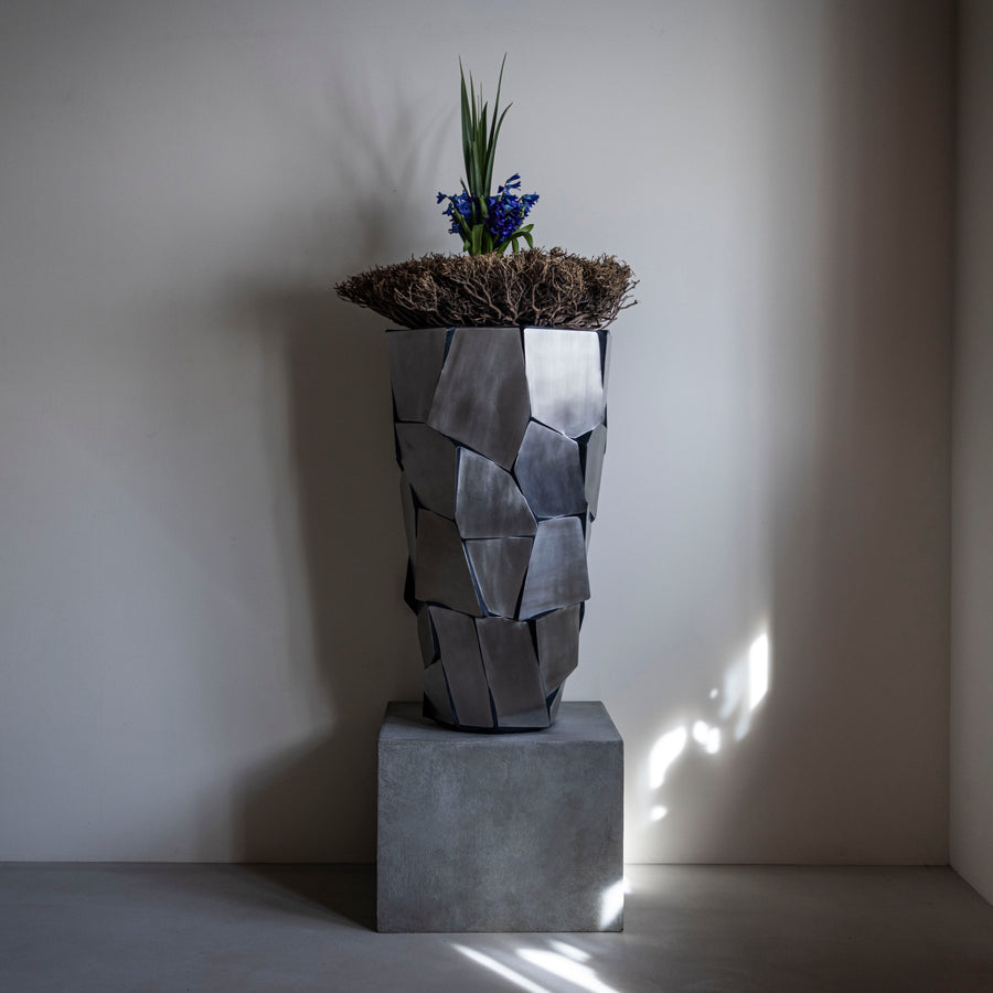 Satin Stainless Vase H75cm THD22358SA