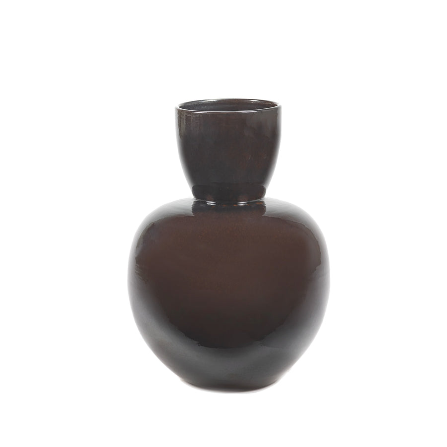 Vase S Brown Black Pure H39cm (ブラウン)