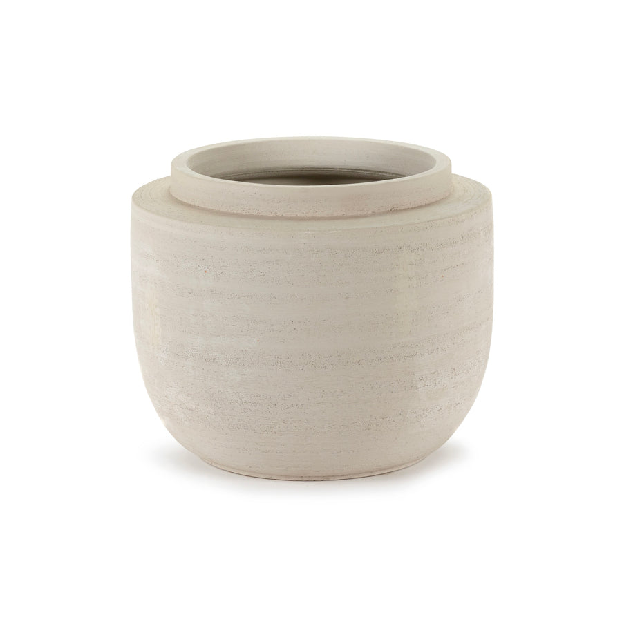 Plant Pot S Beige Volumes H24cm (ホワイト)