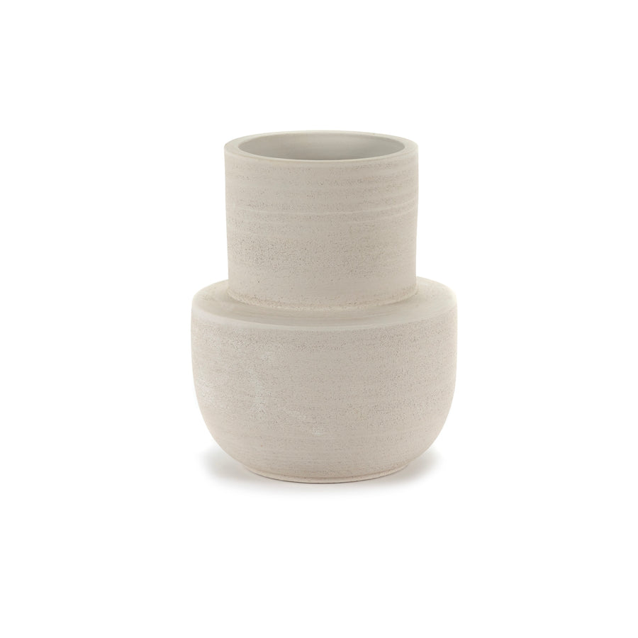 Vase S Beige Volumes H30.5cm (ホワイト)