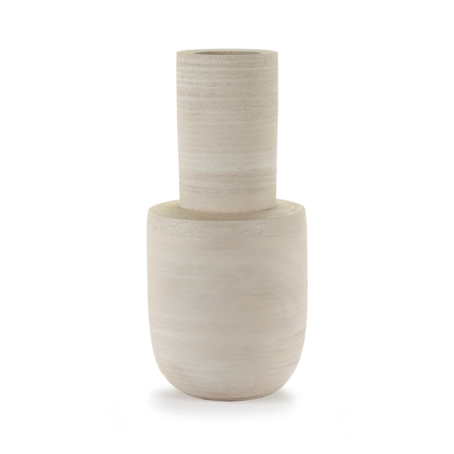 Vase Xl Beige Volumes H54cm (ホワイト)