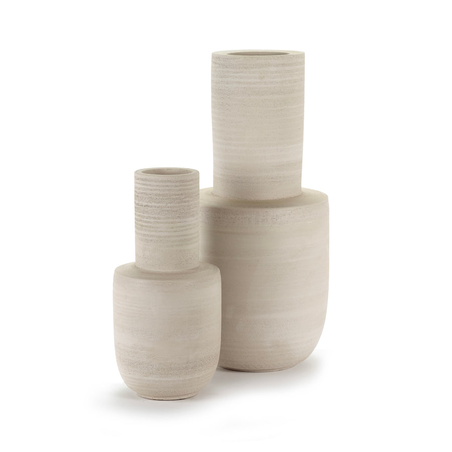 Vase M Beige Volumes H37.5cm (ホワイト)