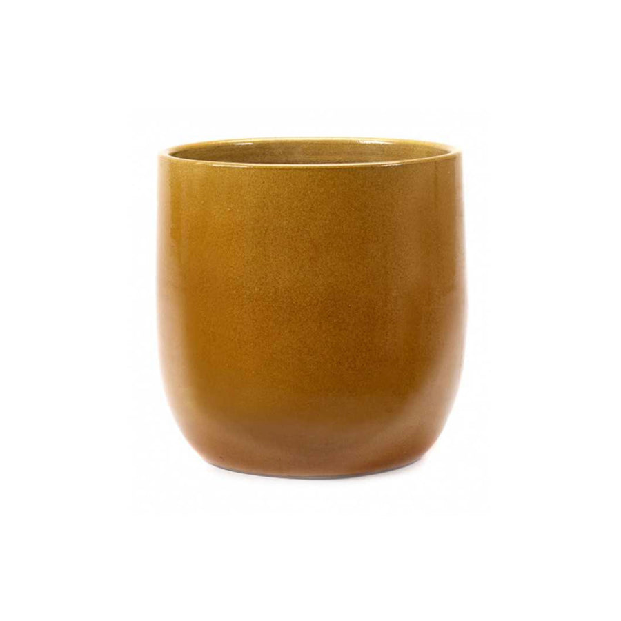 Flower Pot L Honey Glazed Shades H27cm (イエロー)