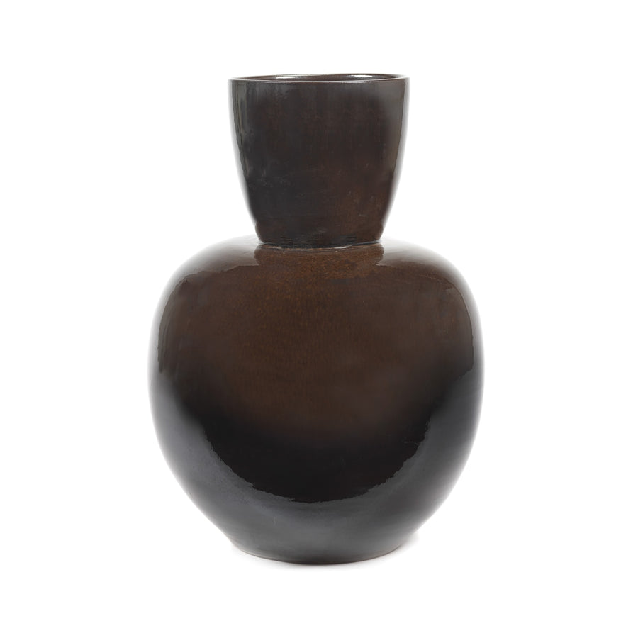 Vase L Brown Black Pure H59cm (ブラウン)