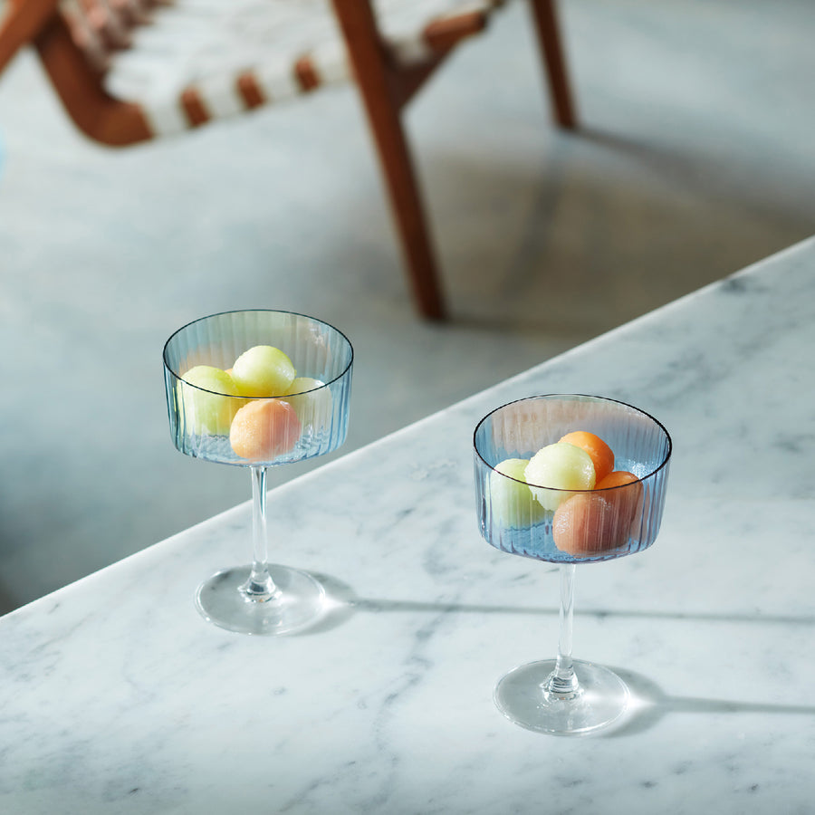 GEMS ジェムズ Champagne / Cocktail Glass 230ml ×4（アソート サファイア）