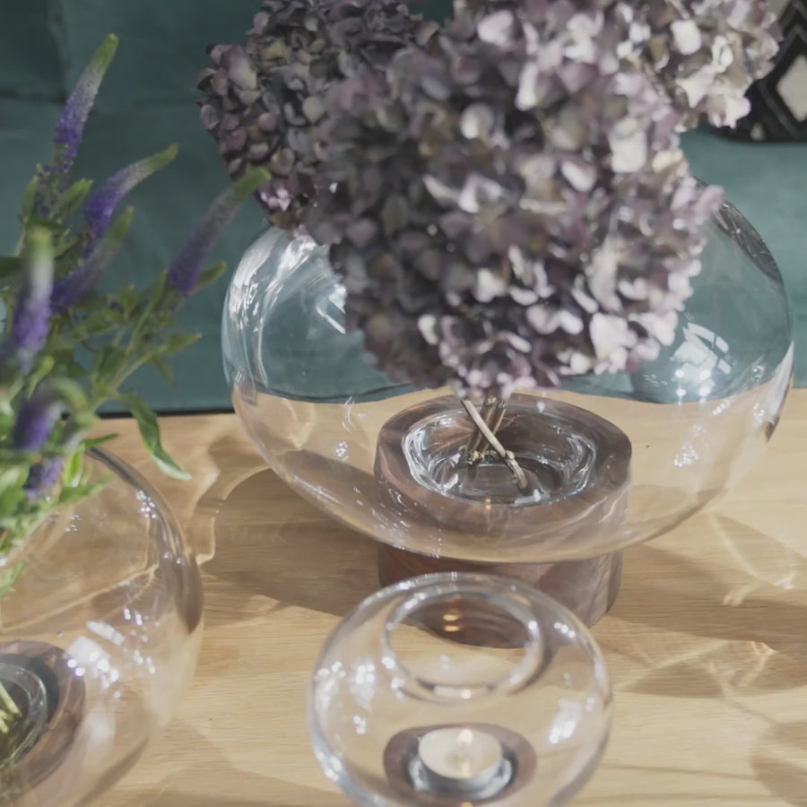 OBLATE オブレート Vase H21.5cm(クリア)