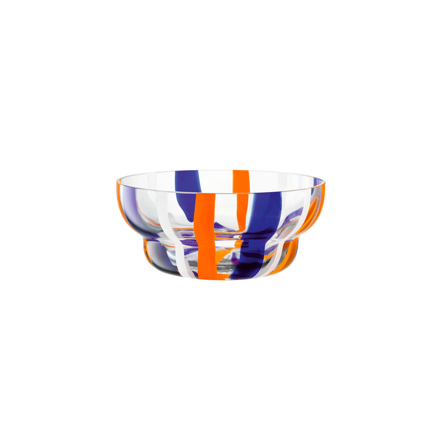 Folk Bowl Vase  H9.5cm（Blue/Orange/White）