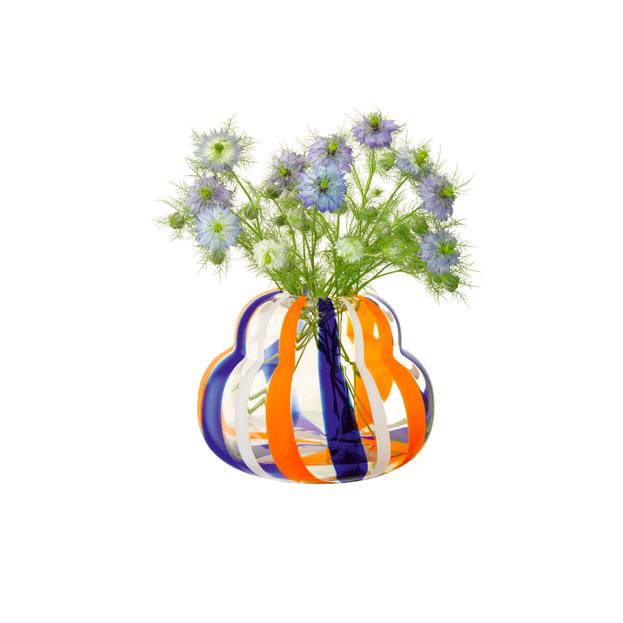 Folk Vase  H19cm（Blue/Orange/White）