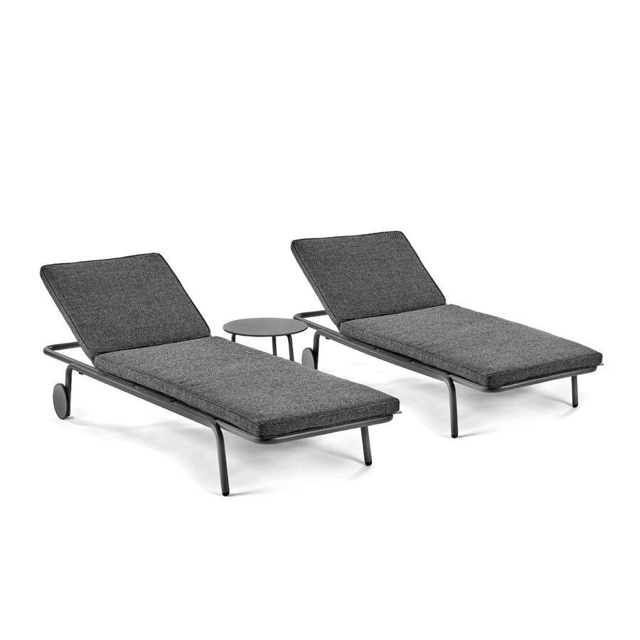 Cushion Sun Lounger August Black